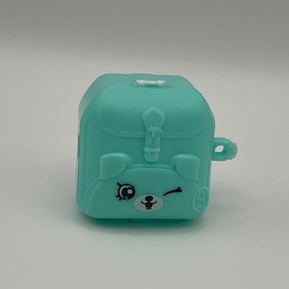 Shopkins Shoppie Backpack Teal Dog Face Mini‎ Toy Figure EUC